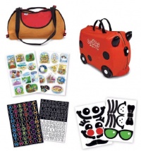 Trunki Ruby Travel Suitcase Combo Pack- Trunki, Coordinating Totebag and 3 Bonus Sticker Packs (Red/Orange) Trunki Ruby Travel Suitcase Combo Pack- Trunki, Coordinating Totebag and 3 Bonus Sticker Packs (Red/Orange)