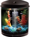KollerCraft AQUARIUS AquaView 360 Aquarium Kit with LED Light - 2-Gallon