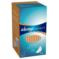 Always Infinity Unscented Pads with Wings, Overnight, 28 Count (Pack of 2) Always Infinity Unscented Pads with Wings, Overnight, 28 Count (Pack of 2)