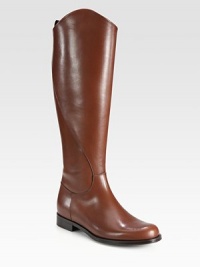 Sculpted panels of fine leather form this equestrian-inspired design for a classic look. Stacked heel, 1 (25mm)Shaft, 17Leg circumference, 13½Leather upperSide zipBack pull-tabLeather liningLeather and rubber solePadded insoleMade in Italy Sculpted panels of fine leather form this equestrian-inspired design for a classic look. Stacked heel, 1 (25mm)Shaft, 17Leg circumference, 13½Leather upperSide zipBack pull-tabLeather liningLeather and rubber solePadded insoleMade in Italy
