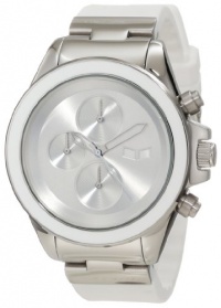 Vestal Unisex ZR2CS03 ZR-2 Rubber Silver White Minimalist Chronograph Watch Vestal Unisex ZR2CS03 ZR-2 Rubber Silver White Minimalist Chronograph Watch
