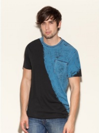 GUESS Artisan Short-Sleeve Color-Blocked Tee, JET BLACK (MEDIUM) GUESS Artisan Short-Sleeve Color-Blocked Tee, JET BLACK (MEDIUM)