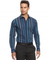 Complement your work week attire with this button-down striped shirt from INC International Concepts.