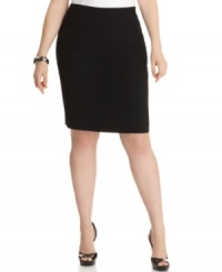 Jones New York Collection's plus size pencil skirt is a timeless wardrobe must-have. Jones New York Collection's plus size pencil skirt is a timeless wardrobe must-have.