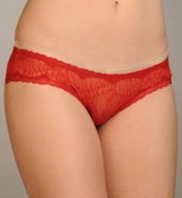 Calvin Klein Womens Luxe Hipster, Fire Red, Large Calvin Klein Womens Luxe Hipster, Fire Red, Large