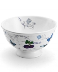 Ripe for the table, the Antique Countryside Fig cereal bowl exudes charm with colorful nature scenes in traditional white stoneware. Complements Italian Countryside and Antique White dinnerware, also by Mikasa. Ripe for the table, the Antique Countryside Fig cereal bowl exudes charm with colorful nature scenes in traditional white stoneware. Complements Italian Countryside and Antique White dinnerware, also by Mikasa.