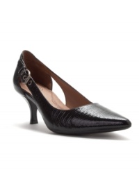 Circa Joan & David's Callalily Pumps are a graceful update to the classic pointed toe pump with their buckle-embellished cutouts, lizard-look texture and petite heel. Plus, their luxurious comfort insole is there for your hardworking feet every step of the way. Circa Joan & David's Callalily Pumps are a graceful update to the classic pointed toe pump with their buckle-embellished cutouts, lizard-look texture and petite heel. Plus, their luxurious comfort insole is there for your hardworking feet every step of the way.