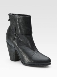 Glimmering leather style with a chunky heel, back zipper and unique fold-over detail. Stacked heel, 3½ (90mm)Leather upperBack zipperLeather lining and solePadded insoleImportedOUR FIT MODEL RECOMMENDS ordering true whole size; ½ sizes should order the next whole size up. Glimmering leather style with a chunky heel, back zipper and unique fold-over detail. Stacked heel, 3½ (90mm)Leather upperBack zipperLeather lining and solePadded insoleImportedOUR FIT MODEL RECOMMENDS ordering true whole size; ½ sizes should order the next whole size up.