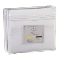 Clara Clark Premier 1800 Series 4pc Bed Sheet Set - Queen, White Clara Clark Premier 1800 Series 4pc Bed Sheet Set - Queen, White