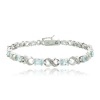 6.6ct Blue Topaz & Diamond Accent Infinity Bracelet