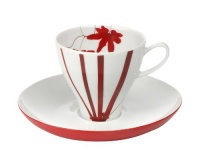 Mikasa Pure Red fine china coffee cup and saucer Mikasa Pure Red fine china coffee cup and saucer