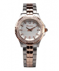 Bombshell Women's BS1073-2TONE(ST./ROSE) Harmony Swarovski Crystal Stone Case 2-Tone Rose Gold Stainless Steel Bracelet Watch Bombshell Women's BS1073-2TONE(ST./ROSE) Harmony Swarovski Crystal Stone Case 2-Tone Rose Gold Stainless Steel Bracelet Watch