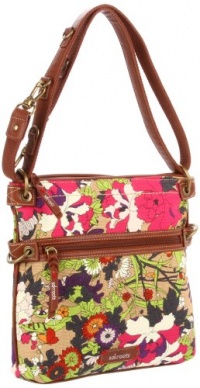 The SAK Artist Circle Cross Body,Taupe Flower Power,One Size