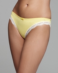 This cotton bikini brief from CK one pairs comfort with prettiness. This cotton bikini brief from CK one pairs comfort with prettiness.