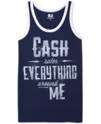 Make it rain. This graphic tank from Swag Like Us is ready to get the party started. Make it rain. This graphic tank from Swag Like Us is ready to get the party started.