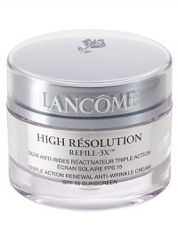 Triple Anti-Wrinkle Power! This exclusive Refill-3X complex helps boost the synthesis of the three natural skin fillers--collagen, hyaluronic acid and elastin. Non-comedogenic. Dermatologist-tested for safety. 2.6 oz. Triple Anti-Wrinkle Power! This exclusive Refill-3X complex helps boost the synthesis of the three natural skin fillers--collagen, hyaluronic acid and elastin. Non-comedogenic. Dermatologist-tested for safety. 2.6 oz.