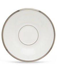 Beautiful in its simplicity, this dinnerware collection features a timeless, elegant design. The pristine white bone china is accented by a single, shimmering band of platinum. The understated beauty will add a refined sophistication to your dining experience for years to come.