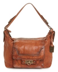 Frye's Western-inspired Cameron hobo bag has heritage appeal and chic details - supple distressed leather, front flap pocket - for a look that's at home on the range and in the boutique.