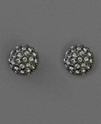 Earrings that go with everything. These sparkling studs by Givenchy feature black crystal accents set in hematite-plated mixed metal. Earrings that go with everything. These sparkling studs by Givenchy feature black crystal accents set in hematite-plated mixed metal.