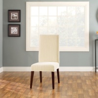 Sure Fit 119825236H_CREM Stretch Pinstripe Short Dining Room Chair Cover, Cream Sure Fit 119825236H_CREM Stretch Pinstripe Short Dining Room Chair Cover, Cream