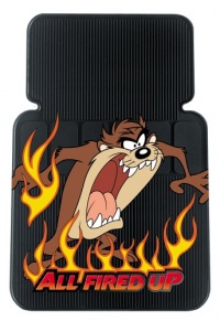 Taz All Fired Up Universal-Fit Molded Front Floor Mat - Set of 2 Taz All Fired Up Universal-Fit Molded Front Floor Mat - Set of 2