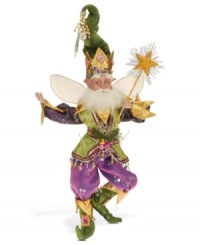 With a wave of his wand, the Fairy of Miracles will fill your home with holiday magic. Sequins, glitter and beads give the Mark Roberts figurine an air of unparalleled whimsy, while adjustable arms and legs add an extra element of fun. With a wave of his wand, the Fairy of Miracles will fill your home with holiday magic. Sequins, glitter and beads give the Mark Roberts figurine an air of unparalleled whimsy, while adjustable arms and legs add an extra element of fun.