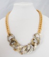 Gold Chunky Link Chain w/ Coffee Swirl Links