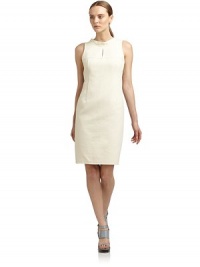 THE LOOKBanded collarSleeveless Chest keyhole Seam detailsSide seam pocketsBack snap closureBack keyhole detailBack zip closureTHE FITAbout 37 from shoulder to hemTHE MATERIAL88% cotton/12% silkCARE & ORIGINDry cleanMade in ItalyModel shown is 5'10 (177cm) wearing US size 4. THE LOOKBanded collarSleeveless Chest keyhole Seam detailsSide seam pocketsBack snap closureBack keyhole detailBack zip closureTHE FITAbout 37 from shoulder to hemTHE MATERIAL88% cotton/12% silkCARE & ORIGINDry cleanMade in ItalyModel shown is 5'10 (177cm) wearing US size 4.