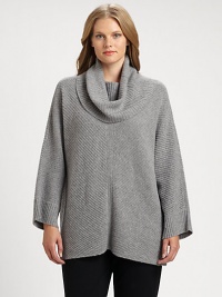 A spectacular design made from a divine combination of Italian yak and wool, you will fall in love with its feminine neckline.CowlneckDolman sleevesPull-on styleRibbed trimAbout 27 from shoulder to hemYak/woolDry cleanImported of Italian fabric A spectacular design made from a divine combination of Italian yak and wool, you will fall in love with its feminine neckline.CowlneckDolman sleevesPull-on styleRibbed trimAbout 27 from shoulder to hemYak/woolDry cleanImported of Italian fabric