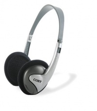Coby CVH89 2-in-1 Combo Lightweight Stereo Headphones and Earphones, Silver Coby CVH89 2-in-1 Combo Lightweight Stereo Headphones and Earphones, Silver