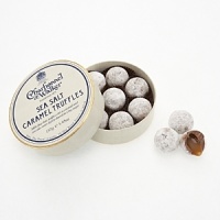 Delicious caramel center chocolate truffles with a hint of sea salt.