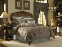 Croscill Home Laviano 4-Piece Comforter Set, Aqua, Queen Croscill Home Laviano 4-Piece Comforter Set, Aqua, Queen