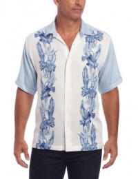 Cubavera Men's Short Sleeve Rayon Hawaiian Printed Color Block Shirt Cubavera Men's Short Sleeve Rayon Hawaiian Printed Color Block Shirt