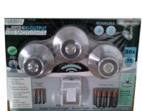 Lumen 3 Pk LED High Output Spotlights w/ Remote Control Lumen 3 Pk LED High Output Spotlights w/ Remote Control