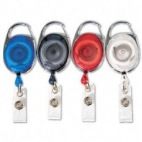 GBC BadgeMates Translucent Carabiner Badge Reels, 4 Reels, 1 Each in Red, Clear, Black, and Blue (3747498) GBC BadgeMates Translucent Carabiner Badge Reels, 4 Reels, 1 Each in Red, Clear, Black, and Blue (3747498)