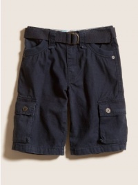 GUESS Twill Cargo Shorts with Belt, NAVY (4) GUESS Twill Cargo Shorts with Belt, NAVY (4)
