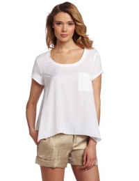 BCBGMAXAZRIA Women's Kelsey Round Neck T-Shirt Top, White, Small BCBGMAXAZRIA Women's Kelsey Round Neck T-Shirt Top, White, Small