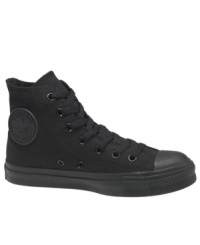 All black and all business. These monochromatic Converse men's sneakers are ready to jump right into your weekend wardrobe. All black and all business. These monochromatic Converse men's sneakers are ready to jump right into your weekend wardrobe.
