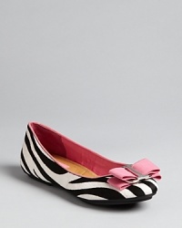 Isaac Mizrahi New York steps into the exotics trend in these chic, zebra flats. Bow accents lend just the right dose of drama to keep things interesting, work or play. Isaac Mizrahi New York steps into the exotics trend in these chic, zebra flats. Bow accents lend just the right dose of drama to keep things interesting, work or play.
