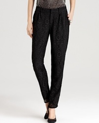 Solid lace Joie pants, rendered in a flattering, fluid fabric, invigorate your wardrobe with the timeless trend of the season that is the talk of the town. Solid lace Joie pants, rendered in a flattering, fluid fabric, invigorate your wardrobe with the timeless trend of the season that is the talk of the town.