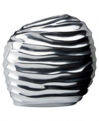 Donna Karan by Lenox Sculpted Metal Round 10.6 Vase