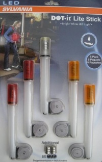 Sylvania DOT-it LED Lite Stick, 5 Pack with 6 Bonus Batteries Sylvania DOT-it LED Lite Stick, 5 Pack with 6 Bonus Batteries