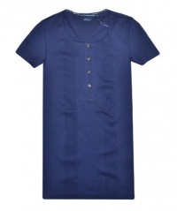 Ralph Lauren Sport Women Short Sleeve Ribbed Scoop Neck Blouse (M, Navy) Ralph Lauren Sport Women Short Sleeve Ribbed Scoop Neck Blouse (M, Navy)