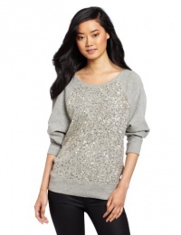 French Connection Women's Ellen Sequin Sweater, Gray, Medium French Connection Women's Ellen Sequin Sweater, Gray, Medium
