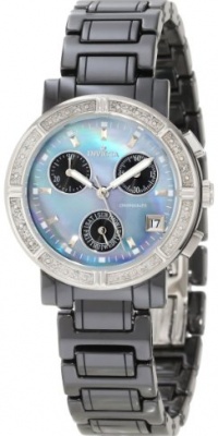Invicta Women's 0728 Ceramics Collection Chronograph Diamond-Accented Watch Invicta Women's 0728 Ceramics Collection Chronograph Diamond-Accented Watch