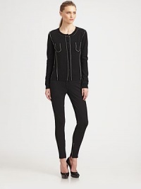 Delicate contrast stitching defines this finespun wool/cashmere blend style.Jewel necklineButton frontBreast patch pocketsContrast stitchingRib-knit cuffs and hemAbout 22 from shoulder to hem70% wool/30% cashmereDry cleanMade in Italy of imported fabricModel shown is 5'9½ (176cm) wearing US size 4. Delicate contrast stitching defines this finespun wool/cashmere blend style.Jewel necklineButton frontBreast patch pocketsContrast stitchingRib-knit cuffs and hemAbout 22 from shoulder to hem70% wool/30% cashmereDry cleanMade in Italy of imported fabricModel shown is 5'9½ (176cm) wearing US size 4.