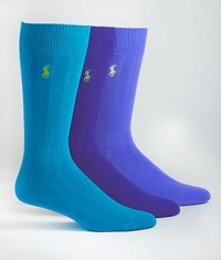 Solid Cotton Ribbed Mid-Calf Dress Socks 3-Pack Solid Cotton Ribbed Mid-Calf Dress Socks 3-Pack