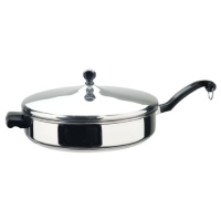 Farberware Classic Stainless Steel 12-Inch Covered Fry Pan with Helper Handle Farberware Classic Stainless Steel 12-Inch Covered Fry Pan with Helper Handle