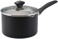 Farberware Dishwasher Safe Aluminum Nonstick 3-Quart Straining Saucepan, Black Farberware Dishwasher Safe Aluminum Nonstick 3-Quart Straining Saucepan, Black
