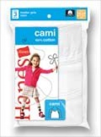 Hanes Toddler Girls Undervest 3 Pack White Hanes Toddler Girls Undervest 3 Pack White